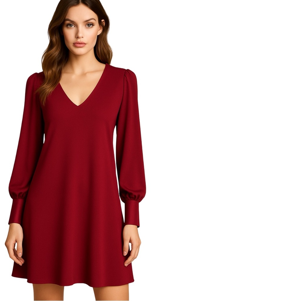 🔥 White House Black Market Satin Cuff Long Sleeve Dress Size Small Women’s - Picture 3 of 16